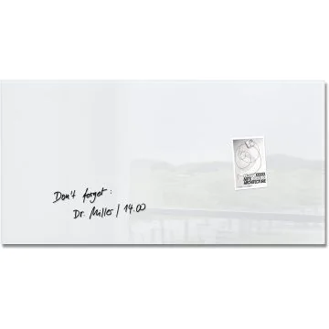 SIGEL : Tableau magnétique en verre - 910 x 460 mm - GL146 - Blanc