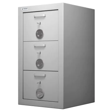 Armoire forte coupe-feu à 3 Tiroirs - Serrure à clé identique : HARTMANN CLASS image