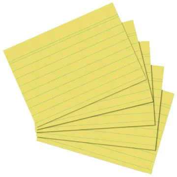 Lot de 100 Fiches Bristol lignées - 148 x 210 mm - Jaune : HERLITZ Visuel