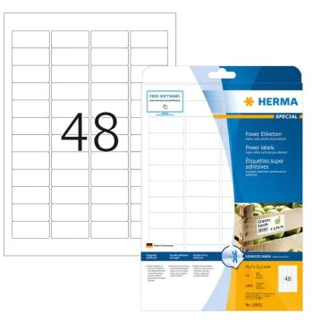 HERMA etiquettes blanches résistantes aux intempéries 45,7 x  21,2 mm 10902