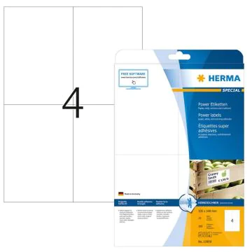 HERMA etiquettes blanches résistantes aux intempéries 105 x 148 mm 10909