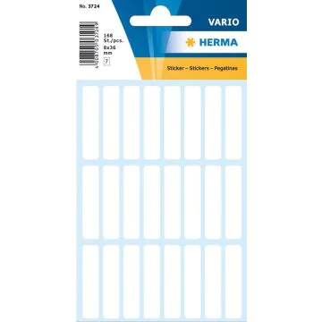 HERMA : Lot de 168 étiquettes adhésives - 8,0 x 36,0 mm - Blanc