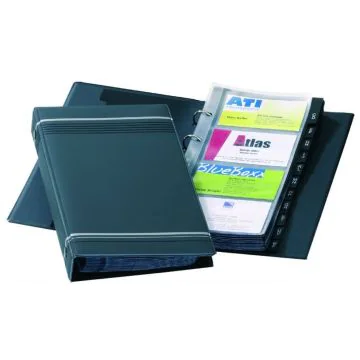 Photo Classeur à anneaux 200 cartes de visite - PVC anthracite DURABLE Visifix