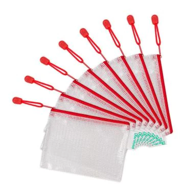 Photo Sac à fermeture éclair A6 - 175 x 125 mm - Rouge TARIFOLD