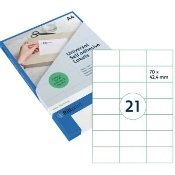 Étiquettes adhésives - 70 x 42,4 mm RILLPRINT Lot de 2100