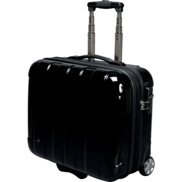Valise avec Trolley en polycarbonate - OVERNIGHT Noir : JSA Photo