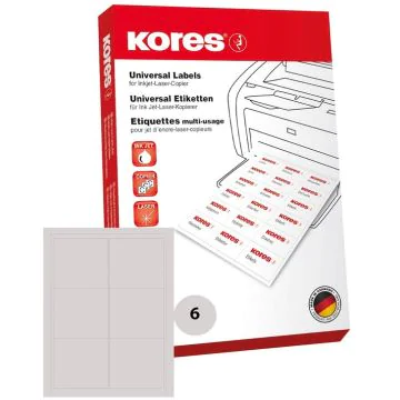Étiquettes adhésives blanches - 99,1 x 93,9 mm : KORES L9993 Lot de 600