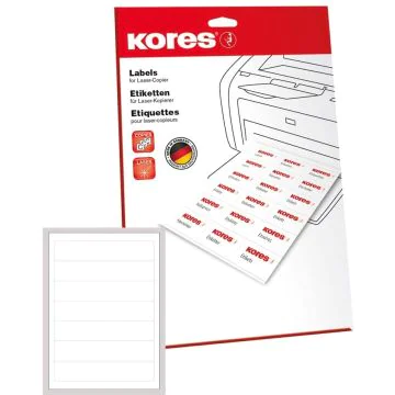 Etiquettes Dos de classeur - 38 x 192 mm - Blanc : KORES Lot de 560 Visuel