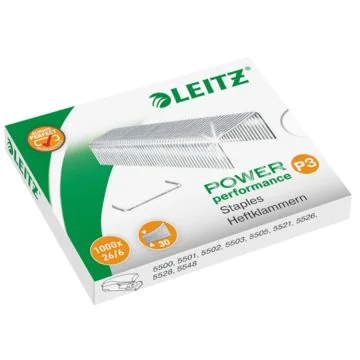 Photo LEITZ 5572-00-00 : Boite de 1000 agrafes zinguées - 26/6