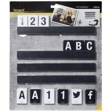 Lettres décoratives - Noir SECURIT Letter Shelf Image