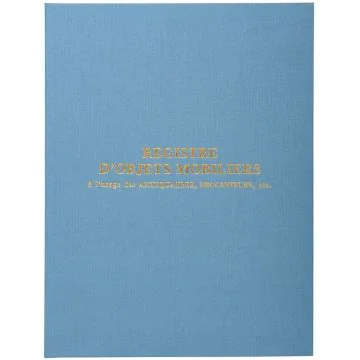 Livre de police Registre d'objets mobiliers Antiquité et brocante 4440E EXACOMPTA