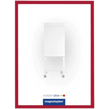 Photo Lot de 5 cadres d'affichage magnétiques - A4 - Rouge : MAGNETOPLAN 1130306