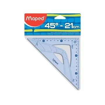 MAPED Équerre en plastique - Hypoténuse de 260 mm - 45° (Fournitures scolaires) image
