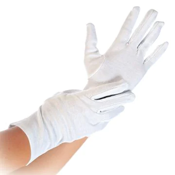 Gants en coton - Blanc Taille S : HYGOSTAR Photo