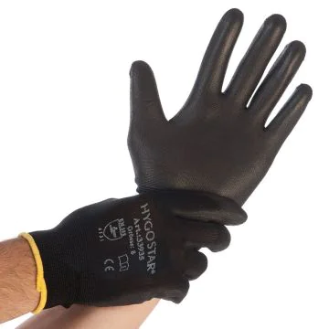 Gants de travail en nylon BLACK ACE - Noir - Taille L : HYGOSTAR Modèle