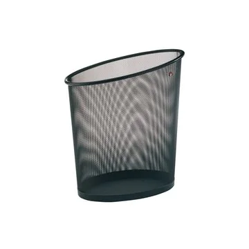 Corbeille à papier 18 litres en métal - Noir ALBA Mesh