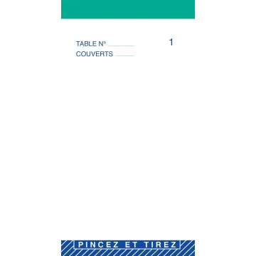 Bloc MAITRE D'HOTEL Commande Restaurant - 150 x 75 mm 2223 ELVE Modèle