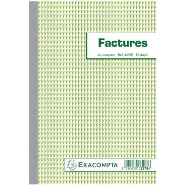 FACTURE avec TVA - Manifold 210 x 148 mm - Autocopiant Dupli EXACOMPTA 