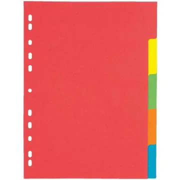 Photo PAGNA 31051-20 : Jeu de 5 intercalaires neutres - 225 x 300 mm - Assortiment de couleurs