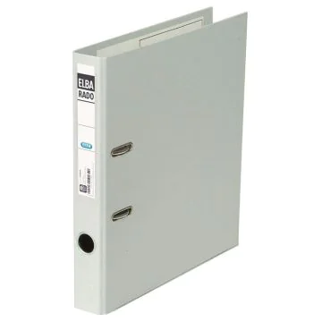 Photo Classeur à levier en PVC - Dos 50 mm - Gris : ELBA Rado Plast