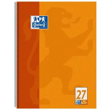 Photo Cahier à spirale format A4+ 160 pages lignées - Orange OXFORD