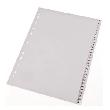 Photo Intercalaire numérique en plastique - 1 à 31 - A4 : PRO-OFFICE