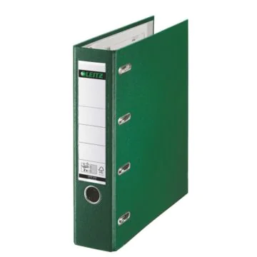 Photo Classeur à levier double 4 anneaux - Dos de 75 mm - Vert : LEITZ 1012-00-55