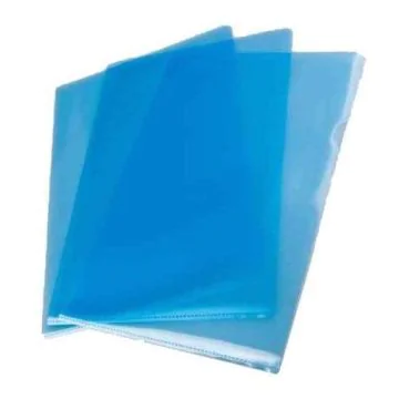 Photo Lot de 100 Pochettes à coins transparentes A4 - Bleu : PRO-Office