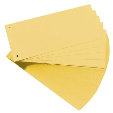 Photo Intercalaires en carton - 240 x 105 mm - Jaune : HERLITZ Lot de 100 réf. 10843613