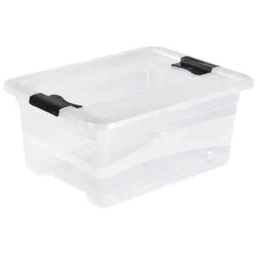 Photo Boite de rangement à couvercle - 12 litres - Transparent KEEEPER Cornelia