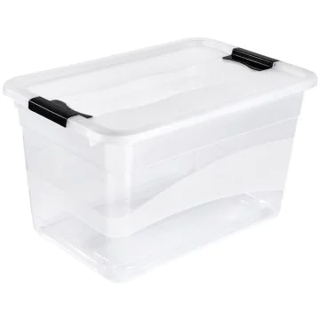 Photo Boite de rangement à couvercle - 52 litres - Transparent KEEEPER Cornelia