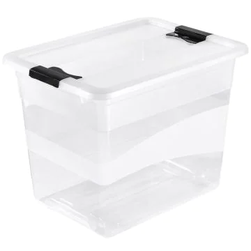 Photo Boite de rangement à couvercle - 24 litres - Transparent KEEEPER Cornelia