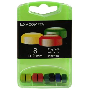 Photo Lot de 8 Aimants ronds - 9 mm - Assortiment EXACOMPTA Image