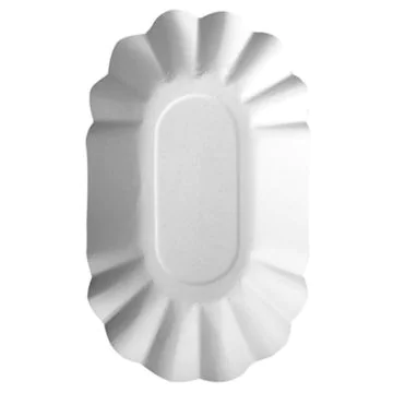 Photo Barquette à frites ovale - 90 x 160 x 30 mm PAP STAR Pure
