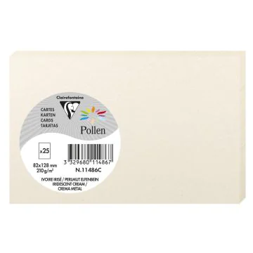Photo Carte en papier POLLEN 82 x 128 mm - Ivoire Irisé  