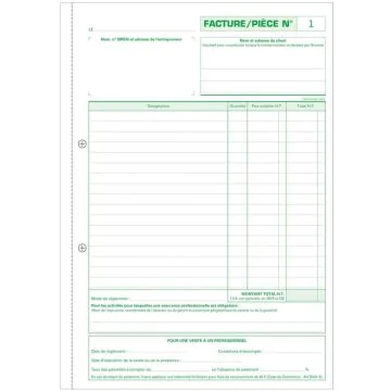 Photo Auto-Entrepreneur - Facture - Carnet autocopiant Dupli 210 x 297 mm EXACOMPTA