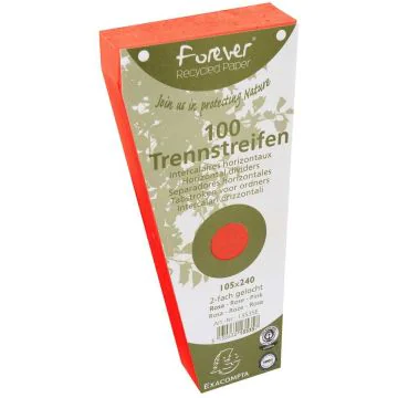 Intercalaires trapézoïdales - 240 x 105 mm - Orange : EXACOMPTA Forever Lot de 100