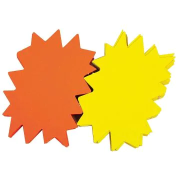 Photo Carton fluo non effaçable - Étoile - 160 x 240 mm - Jaune/Orange AGIPA 