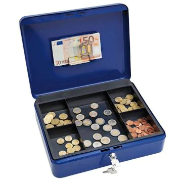 Photo WEDO : Caissette à monnaie avec clip - Bleu - 300 x 240 mm 145 403H