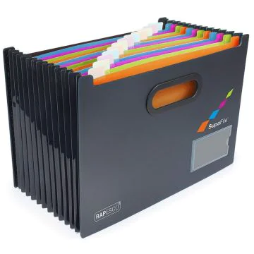 Photo Trieur valisette extensible A4 - 13 compartiments - Noir RAPESCO SupaFile