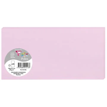 Photo POLLEN Carte DL rose dragée 106 x 213 mm 1513C Clairefontaine