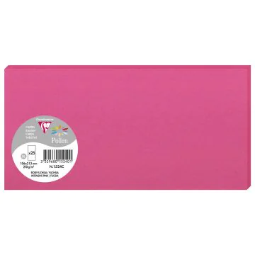 Photo POLLEN Carte DL rose fuchsia 106 x 213 mm 1524C Clairefontaine