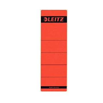 Photo Etiquettes Dos de classeur - 61 x 192 mm - Rouge : LEITZ Lot de 10 - 1642-00-25