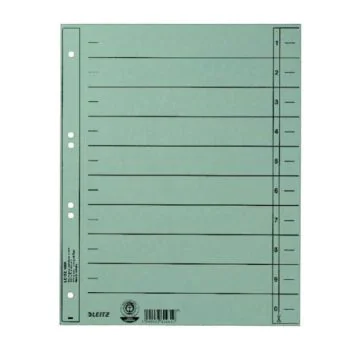 Photo Intercalaires en carton - 240 x 300 mm - Bleu clair : LEITZ Lot de 100 - 1658-00-30