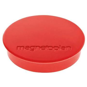 Photo Lot de 10 Aimants ronds Discofix - 30 mm - Rouge : MAGNETOPLAN 1664206