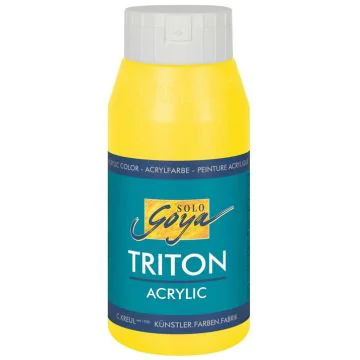 Photo Peinture acrylique Triton Acryl Basic - 750 ml - Jaune clair C. KREUL  flacon