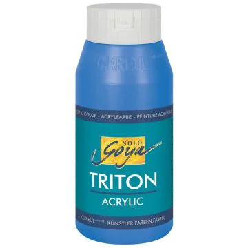 Photo Peinture acrylique Triton Acryl Basic - 750 ml - Bleu primaire C. KREUL  flacon