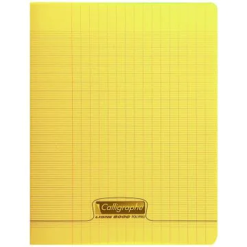Photo Cahier Séyès 48 pages - 170 x 220 mm - Jaune CALLIGRAPHE Polypro