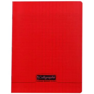 Photo Cahier Séyès 96 pages - 170 x 220 mm - Rouge CALLIGRAPHE Polypro