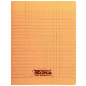 Photo Cahier Séyès 96 pages - 170 x 220 mm - Orange CALLIGRAPHE Polypro